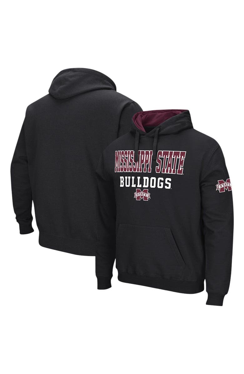 COLOSSEUM Men's Colosseum Black Mississippi State Bulldogs Sunrise Pullover Hoodie, Main, color, Black