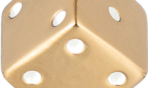 Eye Candy Los Angeles Dice Pendant Necklace In Gold