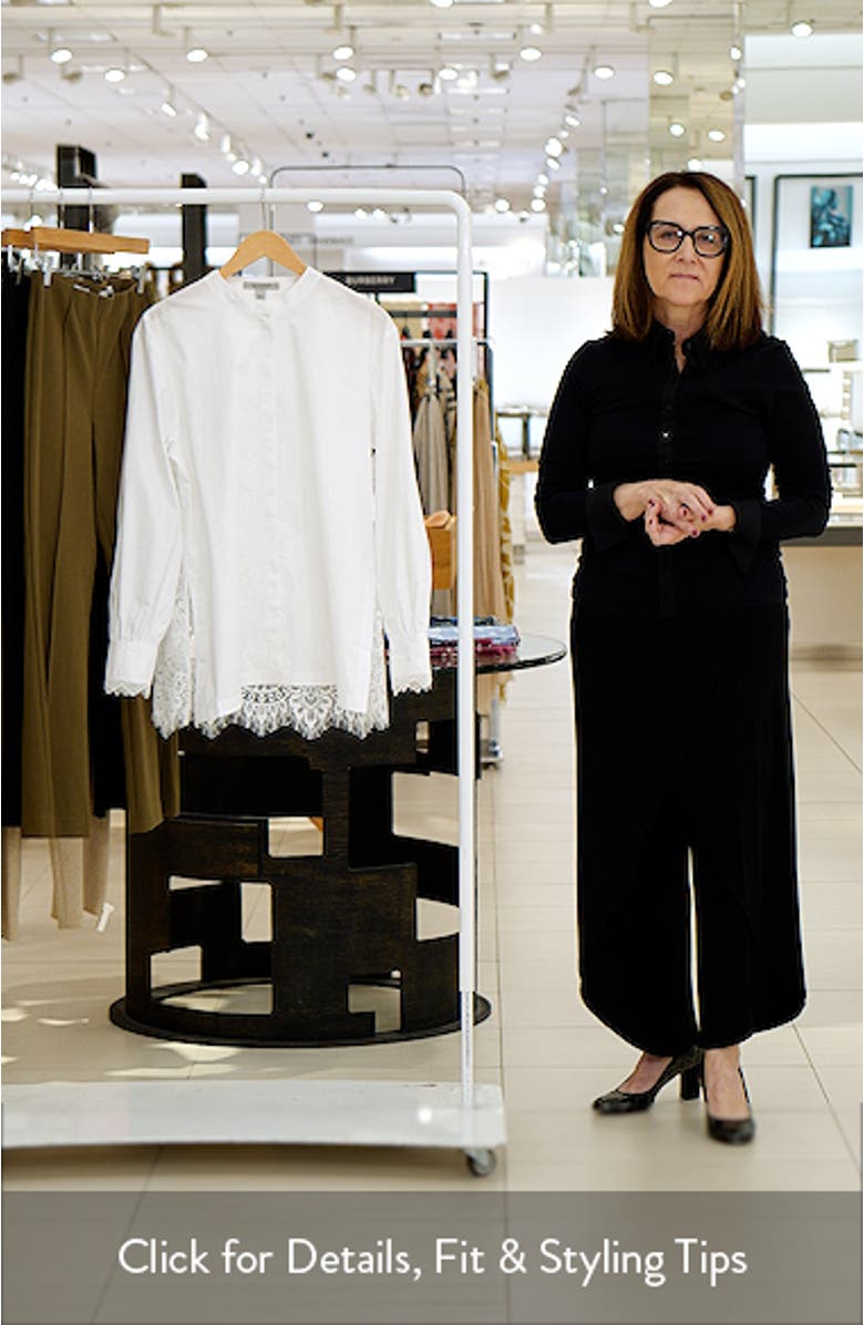 Ethel Lace Trim Long Sleeve Woven Shirt, sales video thumbnail