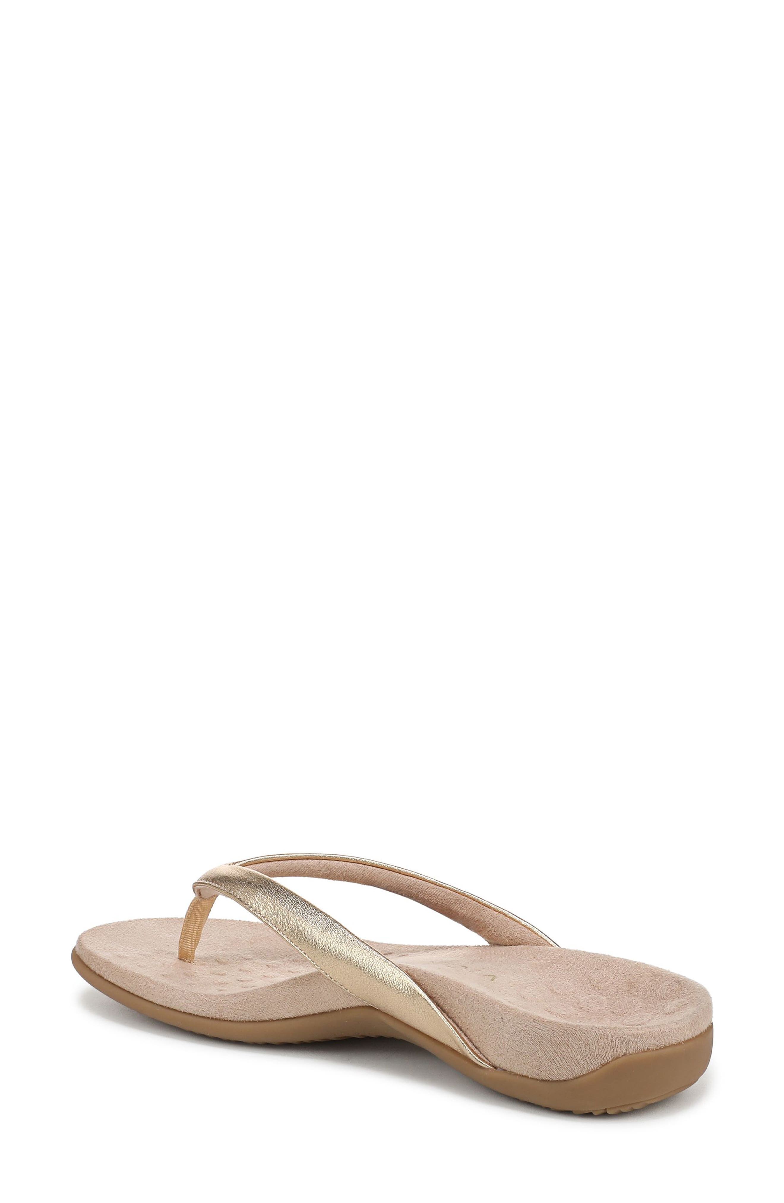 Vionic Dillon Flip Flop, Alternate, color, Gold