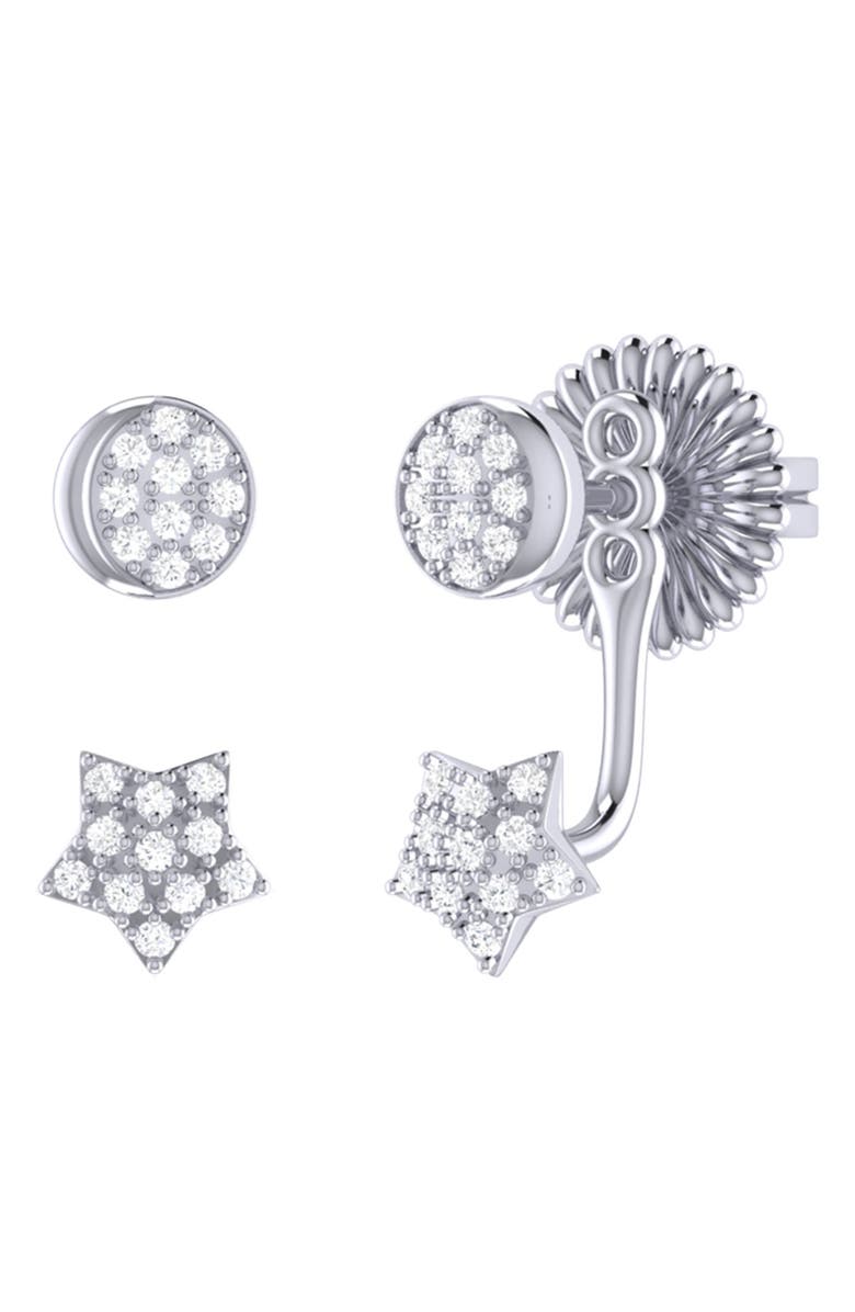 LuvMyJewelry Moon Transformation Jacket Earrings, Main, color, Silver