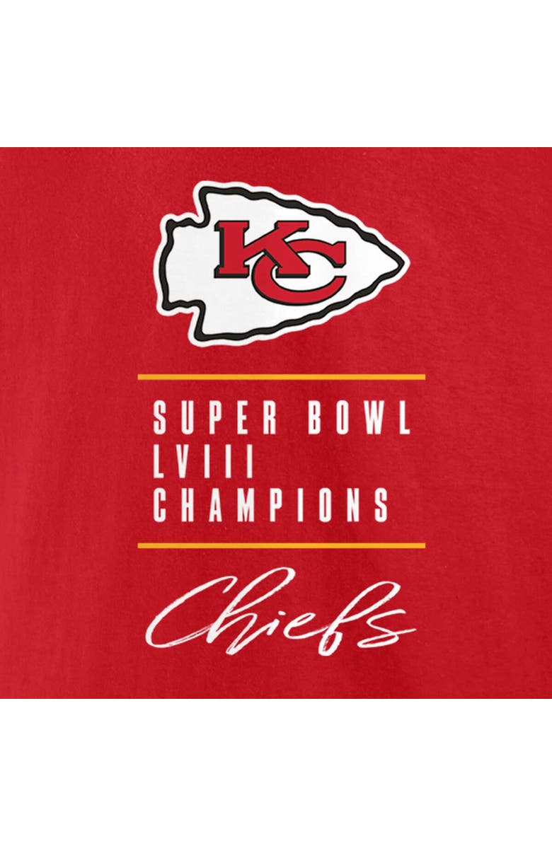 FANATICS Men's Fanatics Branded Red Kansas City Chiefs Super Bowl LVIII Champions Roster Autograph Signing T-Shirt, Alternate, color,