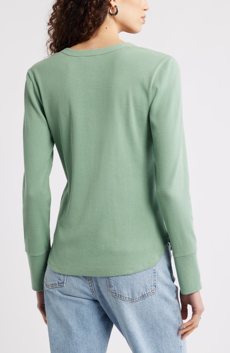 Caslon<sup>®</sup> Rib Henley, Alternate, color, Green Hedge