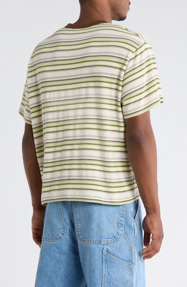 Brain Dead Looped Stripe T-Shirt, Alternate, color, Green Multi