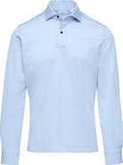 Emanuel Berg Jacquard Luxe Long Sleeve Polo