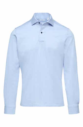 Jacquard Luxe Long Sleeve Polo