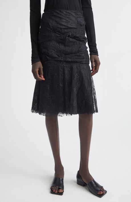 Nylon & Cotton Raschel Lace Skirt
