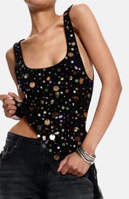 JADED LONDON Addison Sequin Vest Top