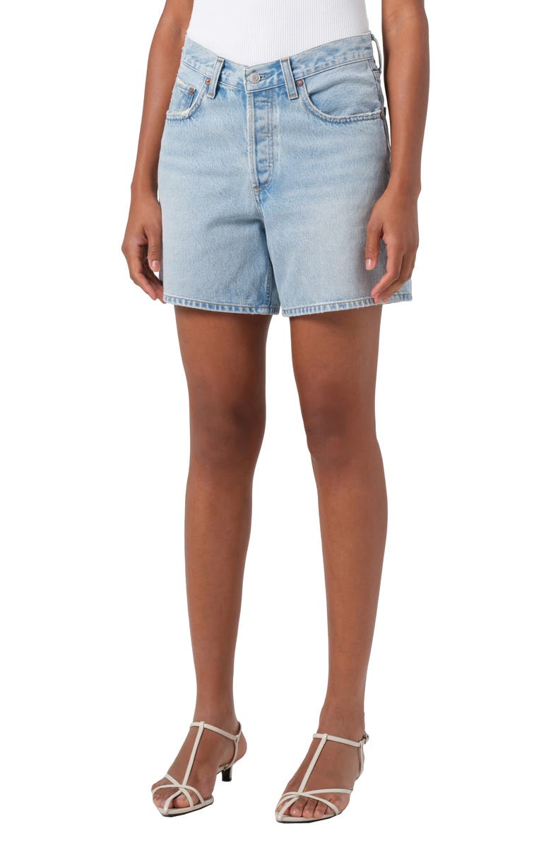 AGOLDE V-Waist Baggy Denim Shorts, Main, color, Backbeat