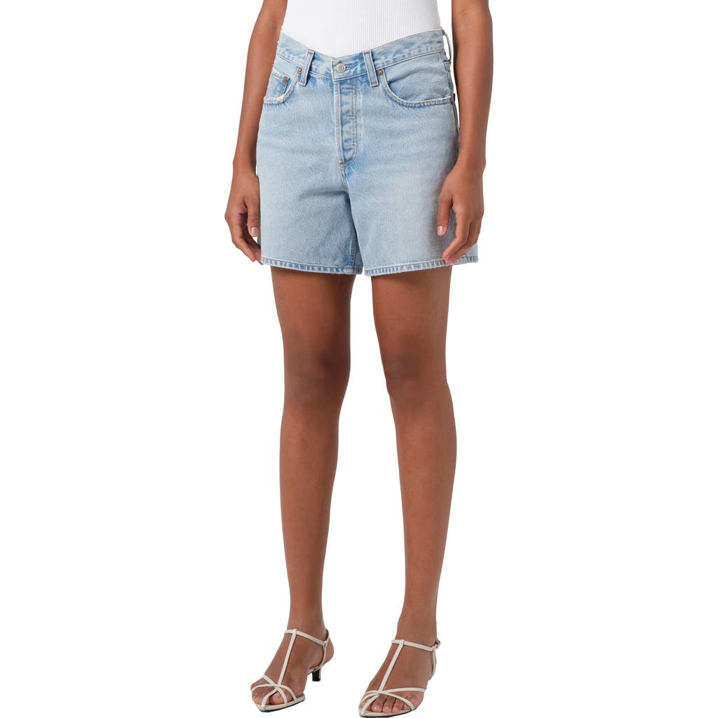 Agolde Parker Long Short In Twister In Blue