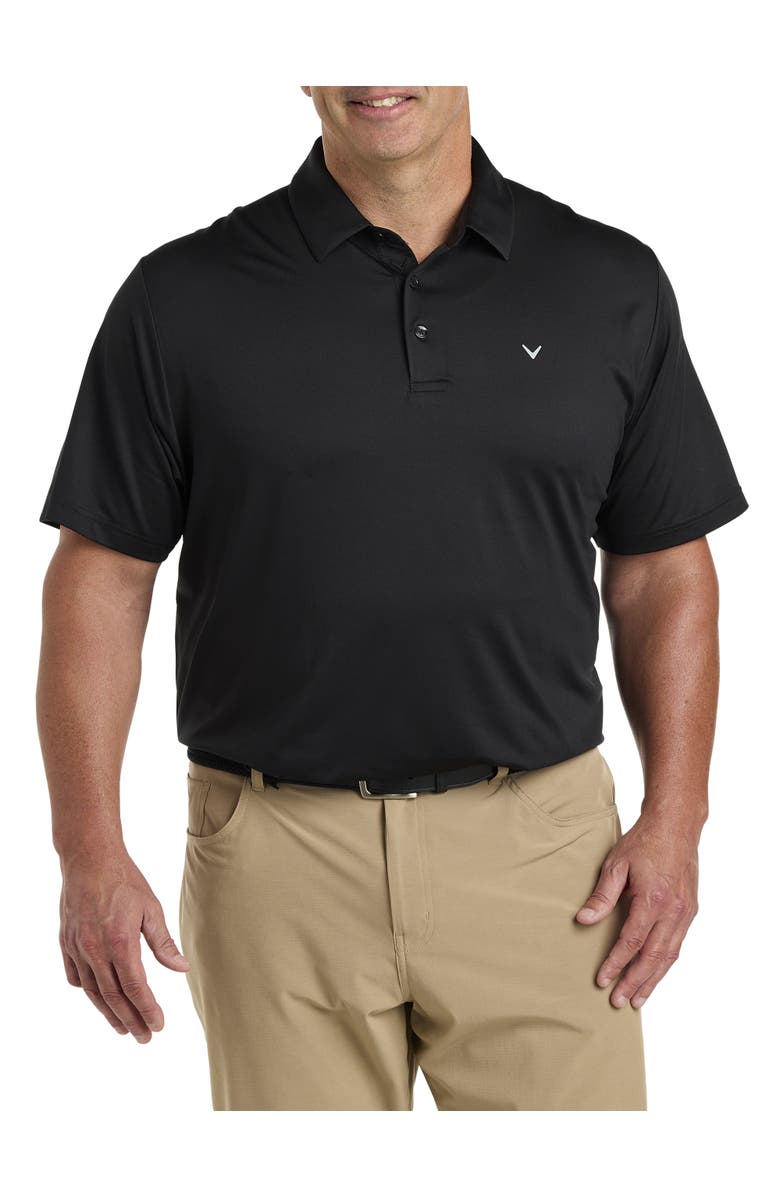 Callaway Big & Tall Swing Tech Polo Shirt, Main, color, Caviar
