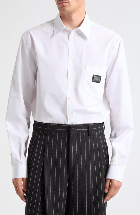 Logo Plaque Button-Up Shirt