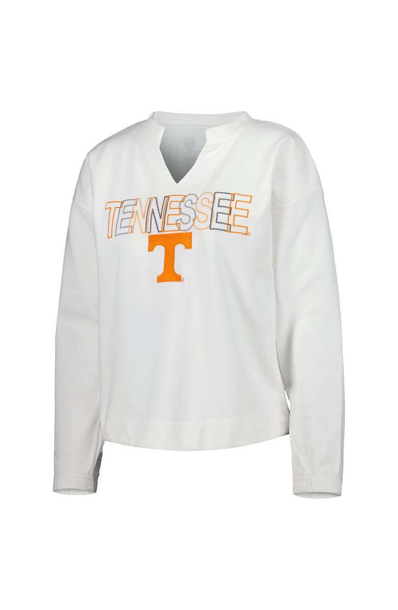 CONCEPTS SPORT Women's Concepts Sport  White Tennessee Volunteers Sunray Notch Neck Long Sleeve T-Shirt & Shorts Set, Alternate, color, 