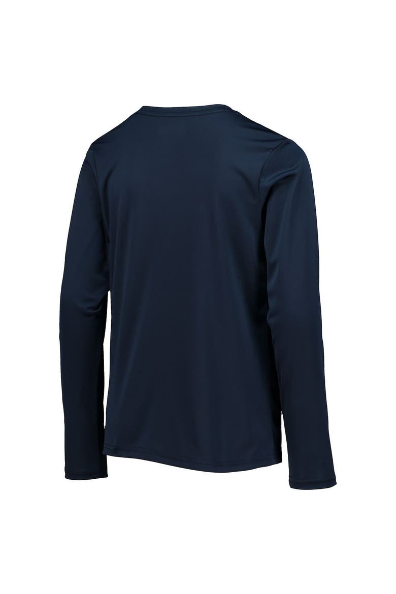 Youth Columbia Navy/White Dallas Cowboys Terminal Tackle Omni-Shade Long Sleeve T-Shirt, Alternate, color, Navy