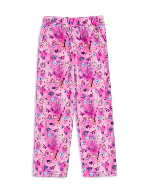 Preppy Goose Plush Doodle Loungewear Pant In Pink