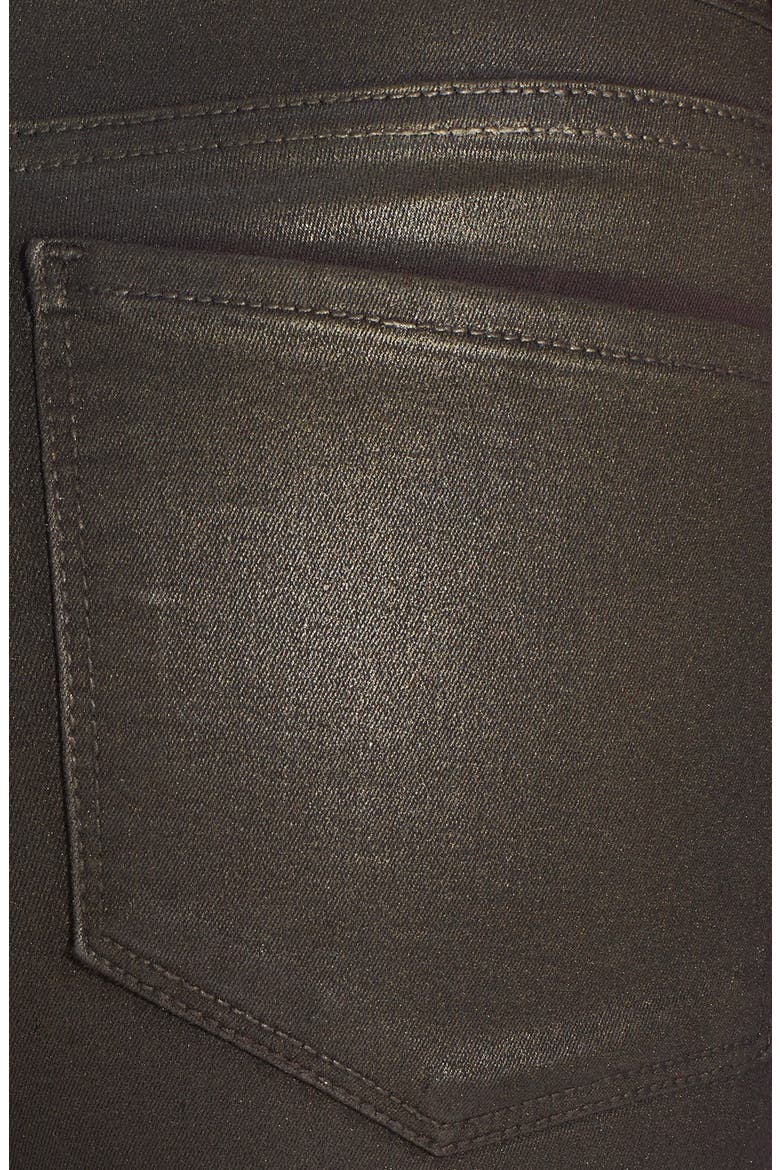 'Alina' Coated Stretch Skinny Jeans, Alternate, color, BRONZE COATING