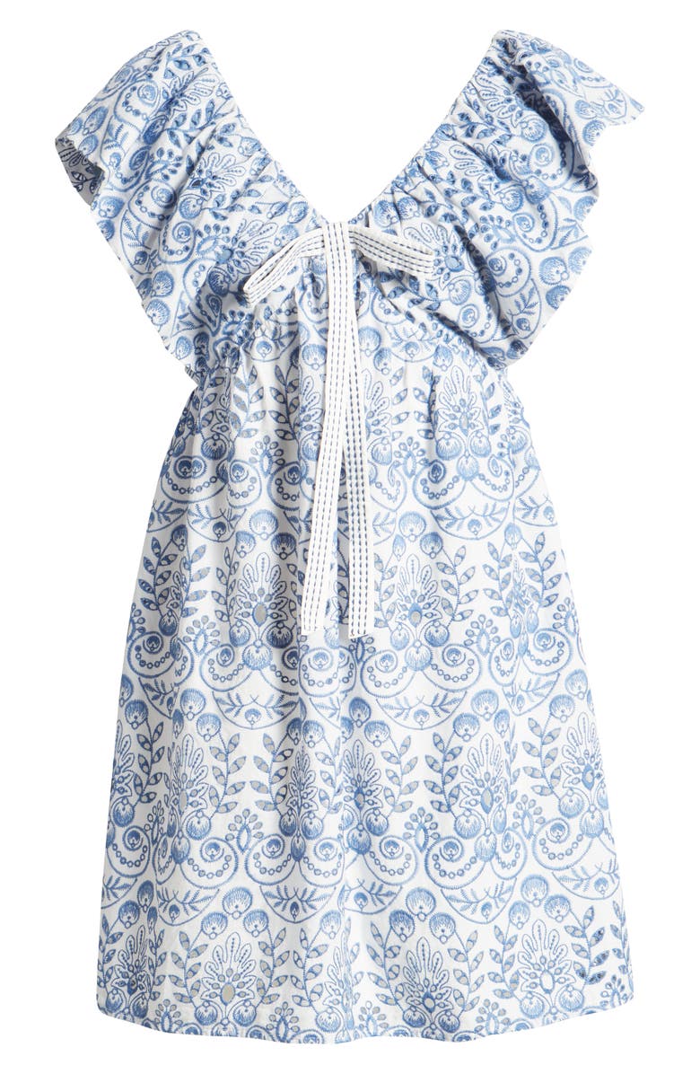 Adelyn Rae Skylar Embroidered Cotton Eyelet Minidress, Alternate, color,