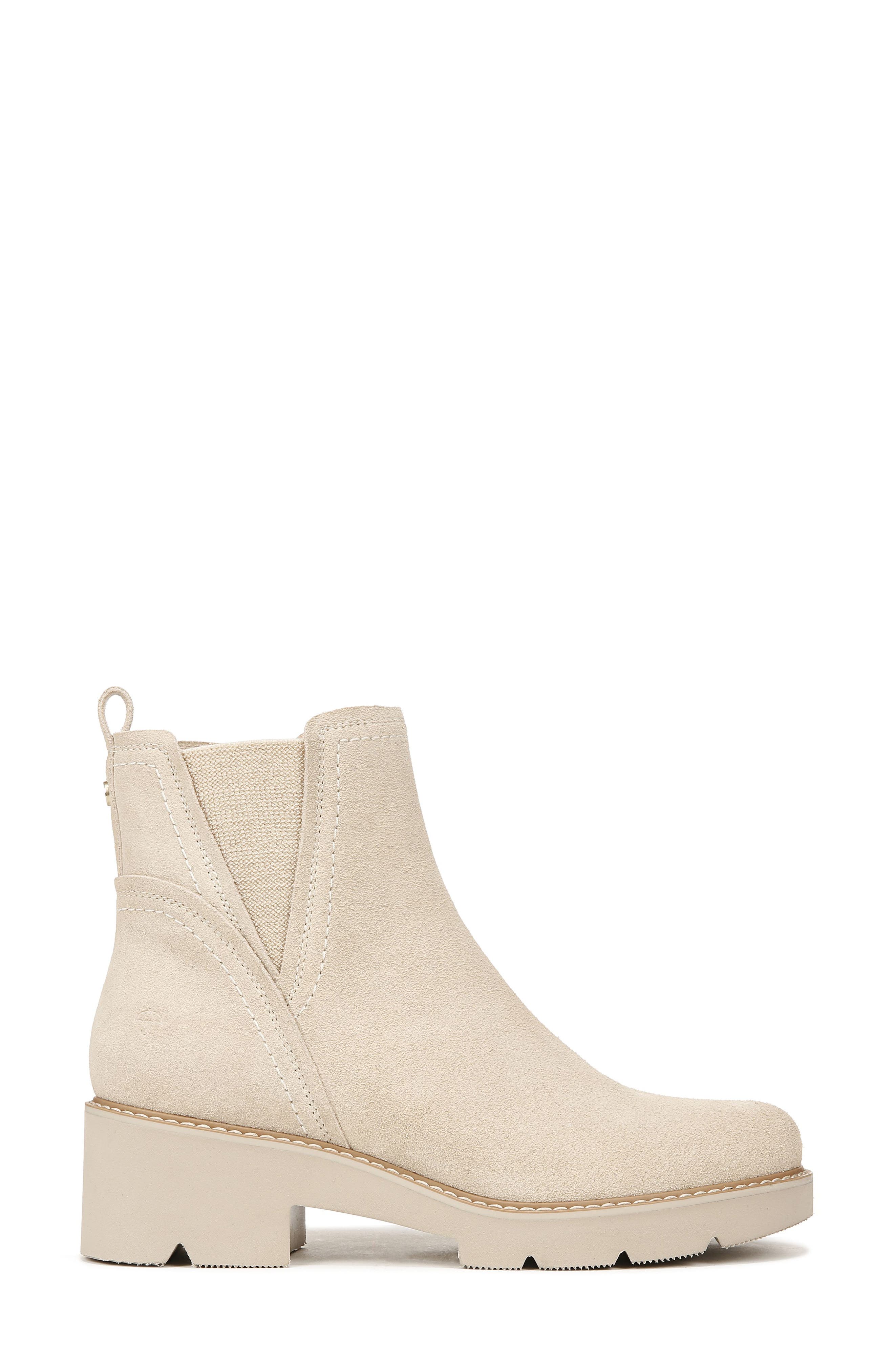 Naturalizer Darry Water Repellent Platform Bootie, Alternate, color, Porcelain Beige Suede