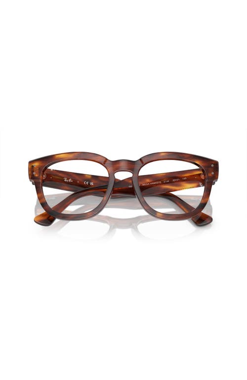 Ray Ban Ray-ban 50mm Square Optical Glasses In Brown