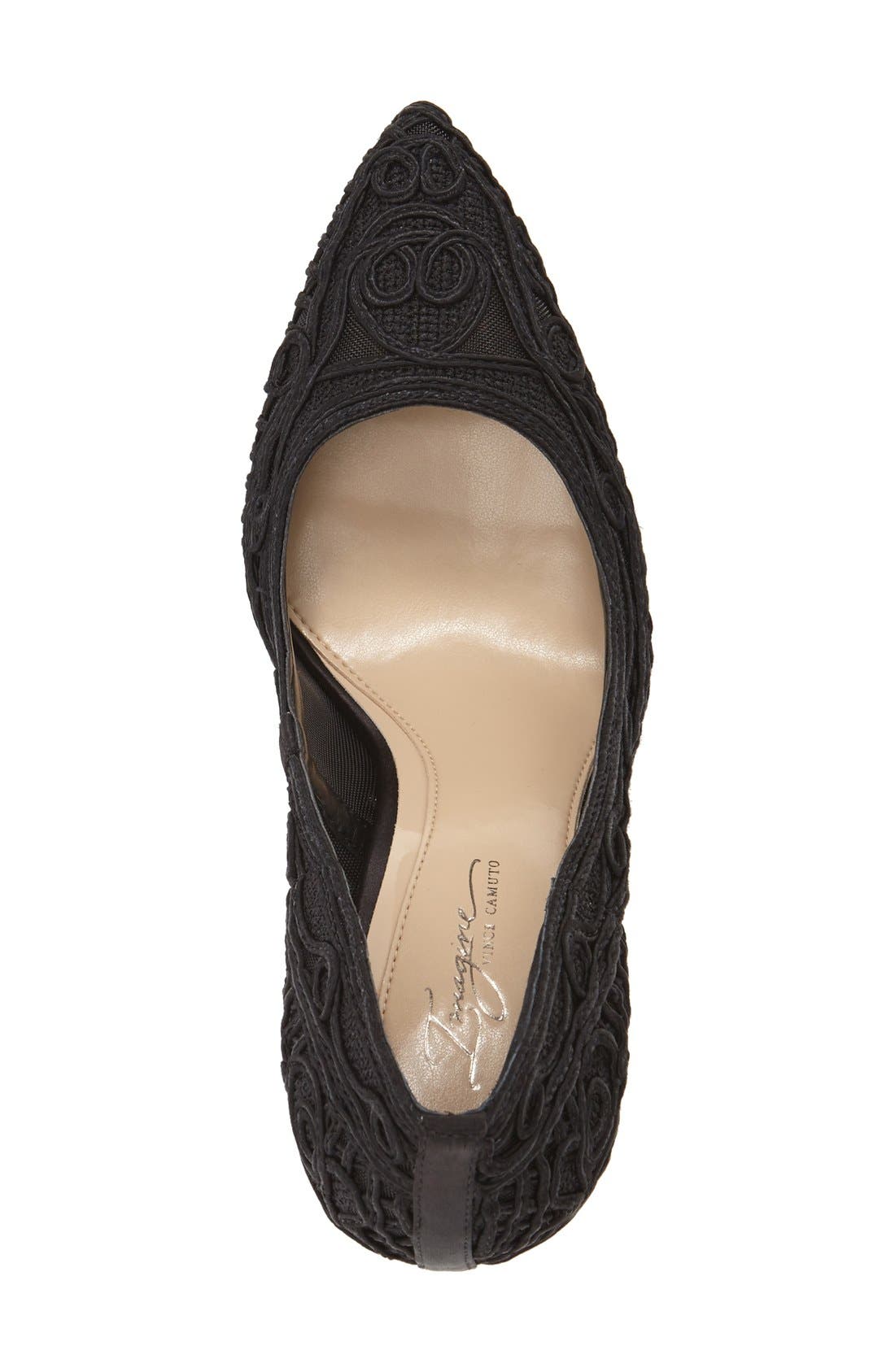 Imagine by Vince Camuto 'Olivia' Macramé Pointy Toe Pump, Alternate, color, 