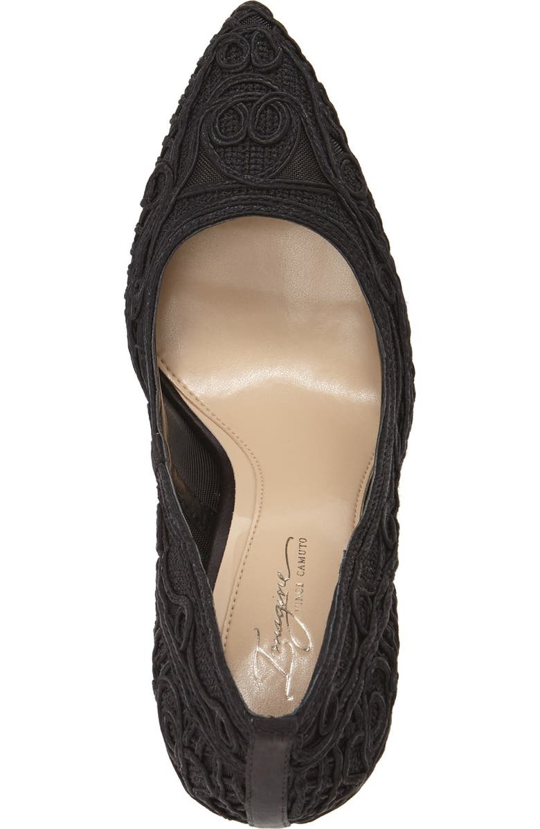 Imagine by Vince Camuto 'Olivia' Macramé Pointy Toe Pump, Alternate, color,