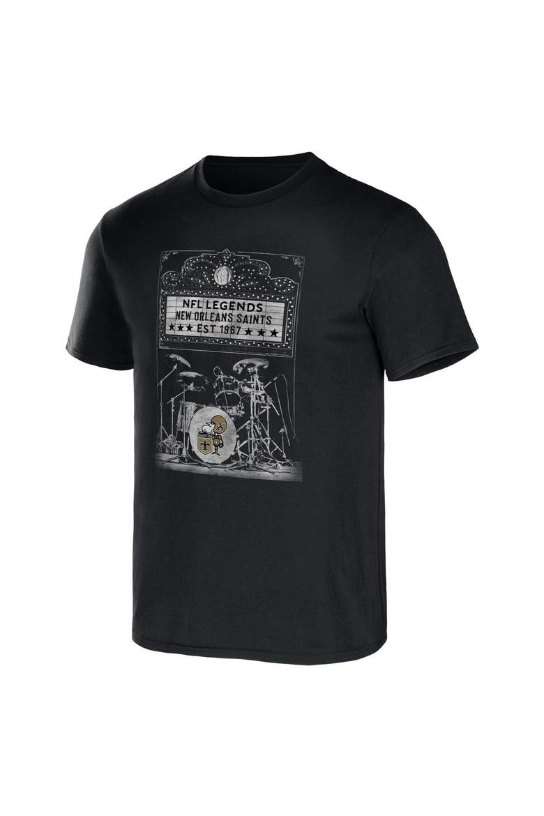 Men's NFL x Darius Rucker Collection by Fanatics Black New Orleans Saints Band T-Shirt, Alternate, color, Black