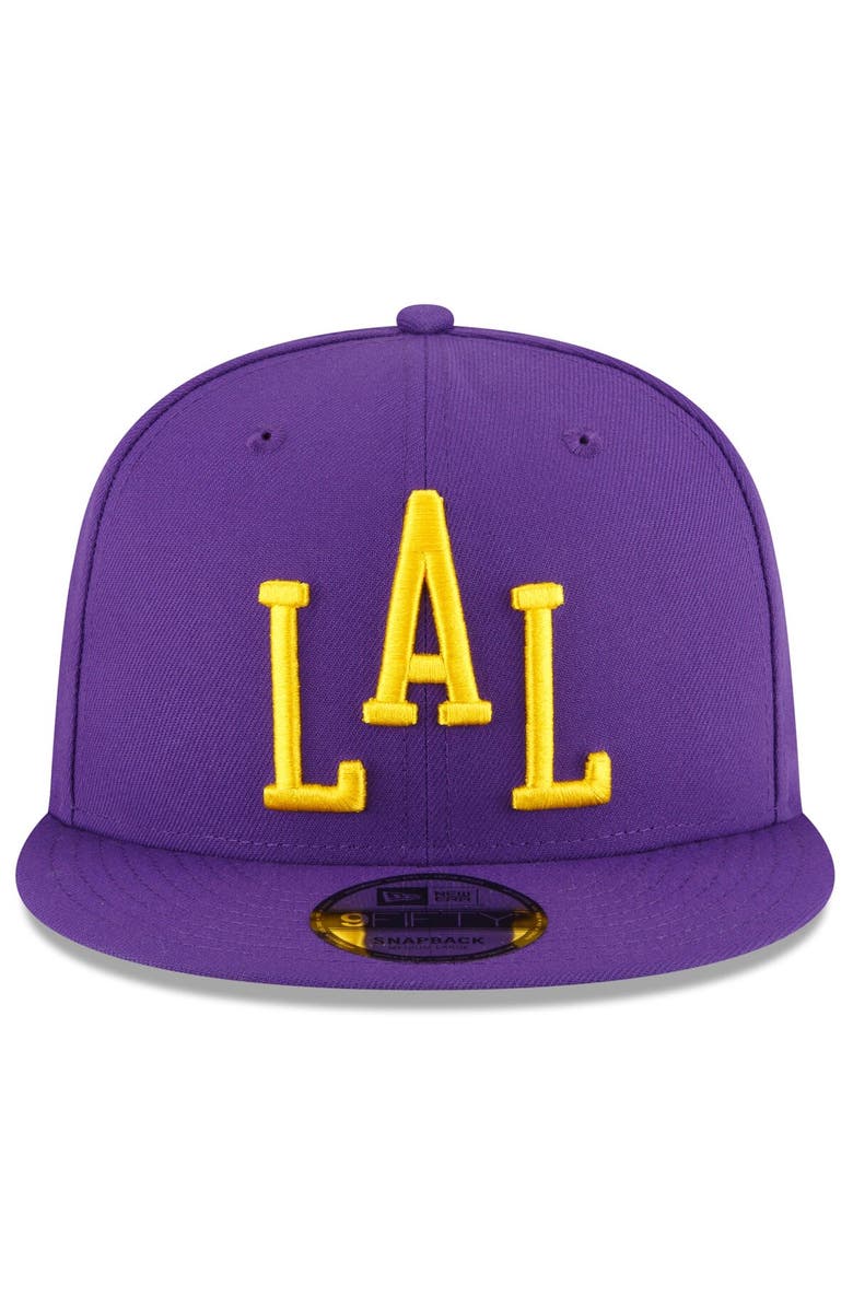 New Era Men's New Era  Purple Los Angeles Lakers 2023/24 City Edition Alternate 9FIFTY Snapback Adjustable Hat, Alternate, color, 