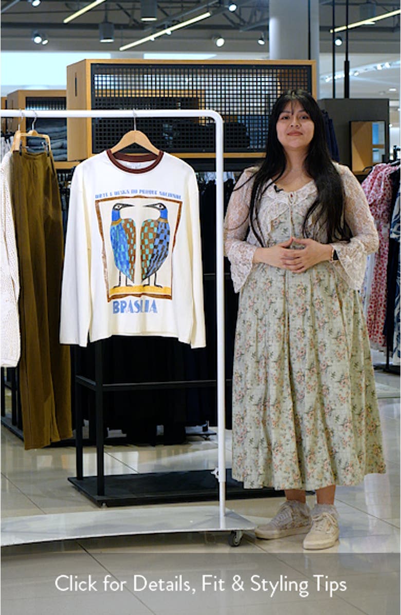 Contrast Ringer Skater Long Sleeve Graphic T-Shirt, sales video thumbnail