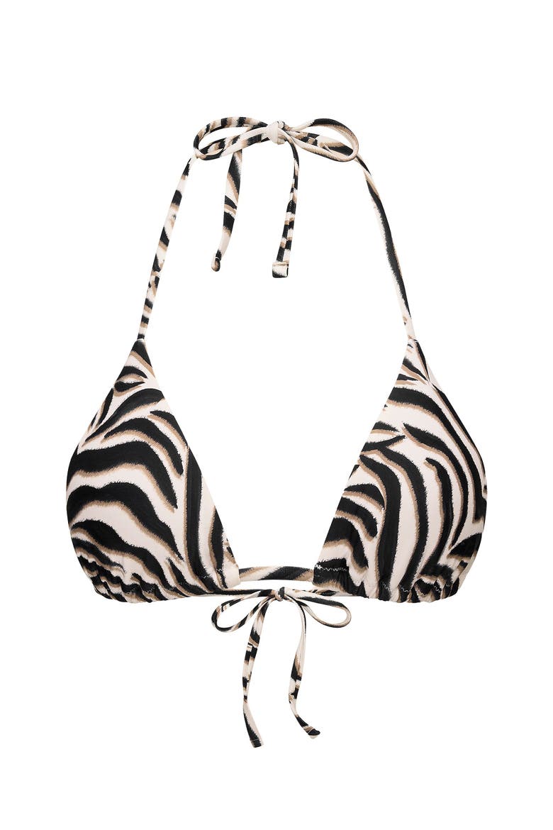Tenny Swimwear Bikini Top, Alternate, color, Animal beige