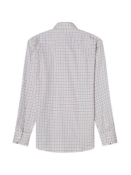 Robert Talbott Reynolds Ultra Light Weight Brushed Tattersall Shirt In White