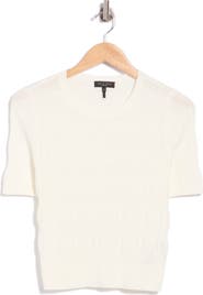 rag & bone Ren Plaid Crewneck Short Sleeve Sweater