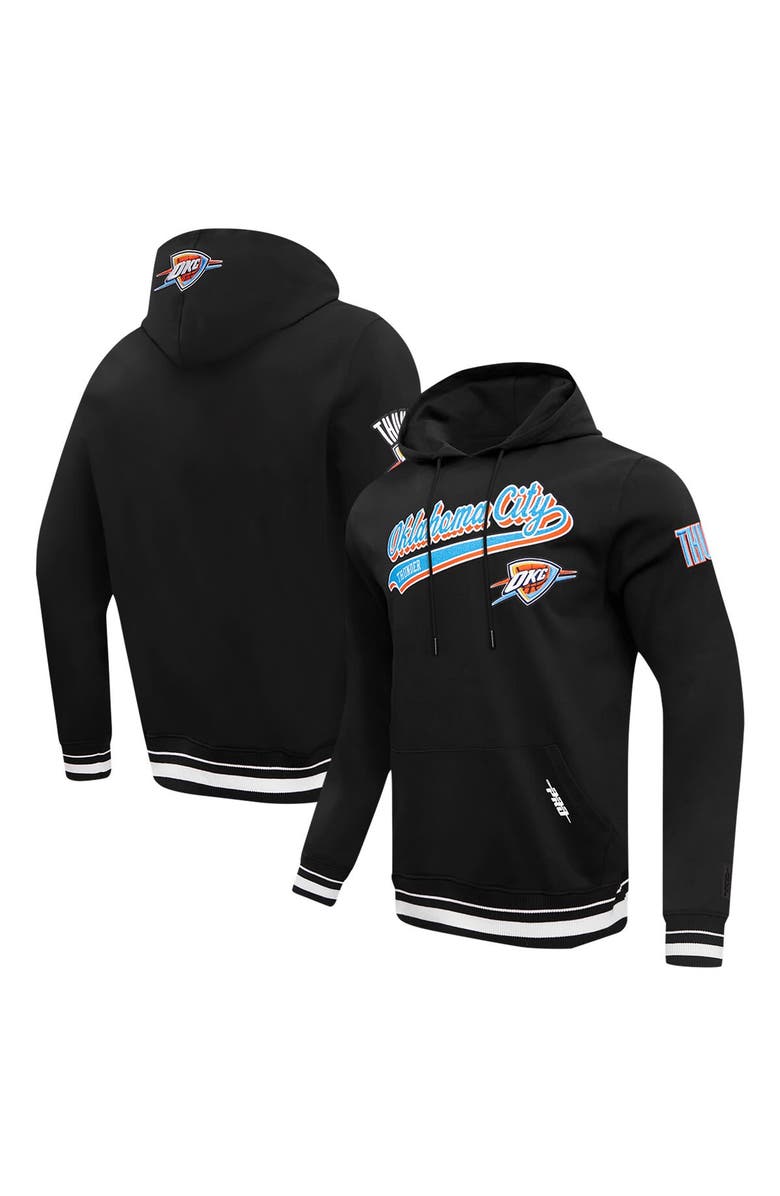 PRO STANDARD Men's Pro Standard Black Oklahoma City Thunder Script Tail Pullover Hoodie, Main, color, 