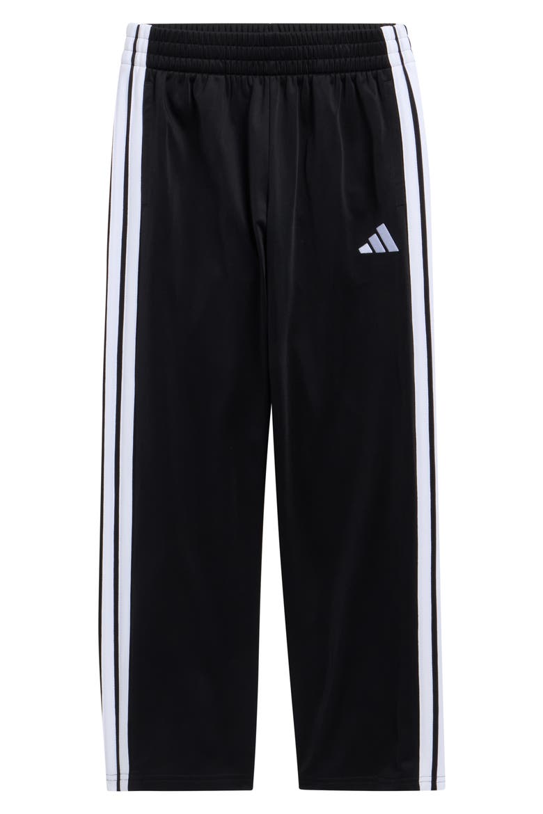 Kids' Three-Stripe Tricot Track Pants, Main, color, BLACK ADI