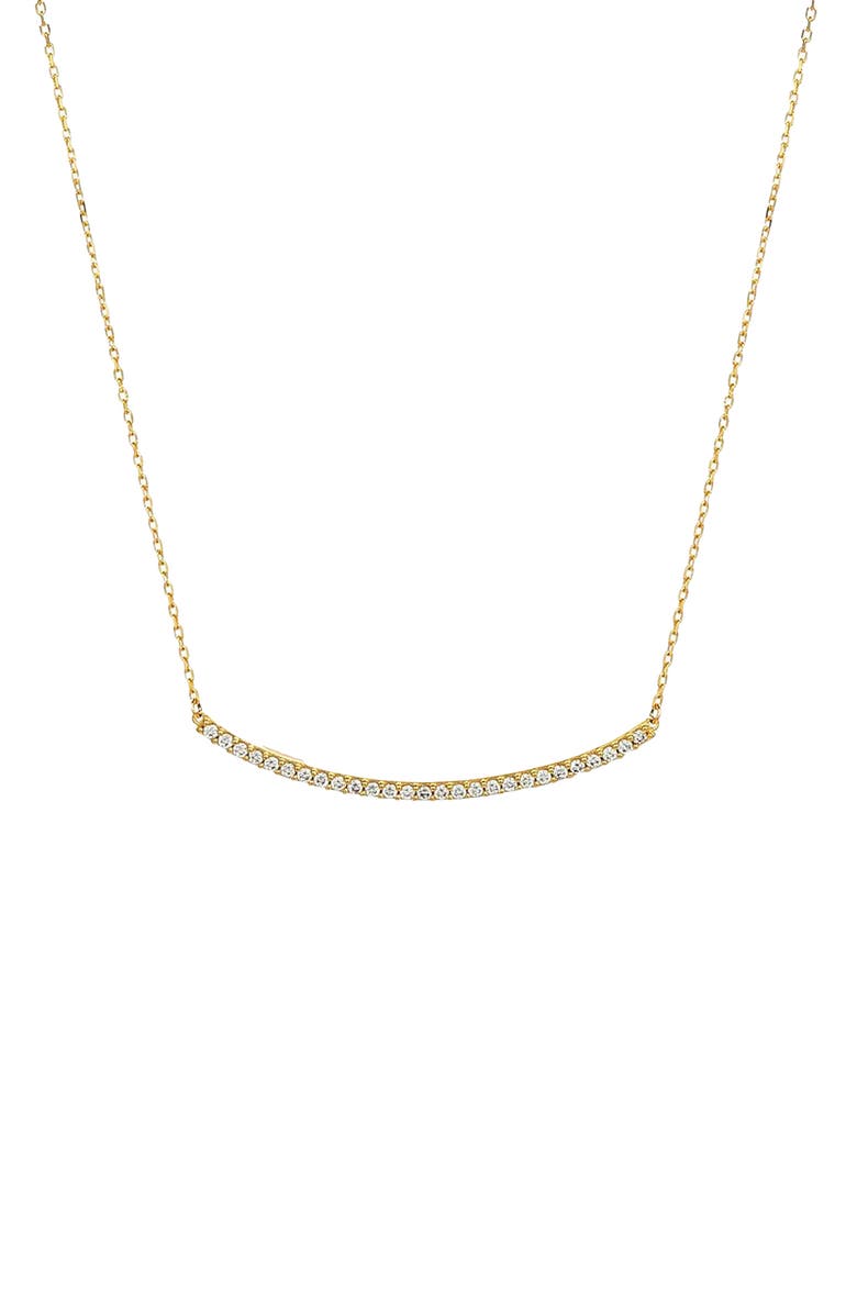 Bearfruit Jewelry Sterling Silver 18k Gold Plated Sylvia Necklace Holiday Gift Idea, Main, color, Gold