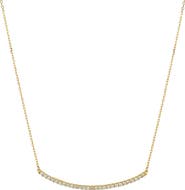 Bearfruit Jewelry Sterling Silver 18k Gold Plated Sylvia Necklace Classic Minimal Crystal
