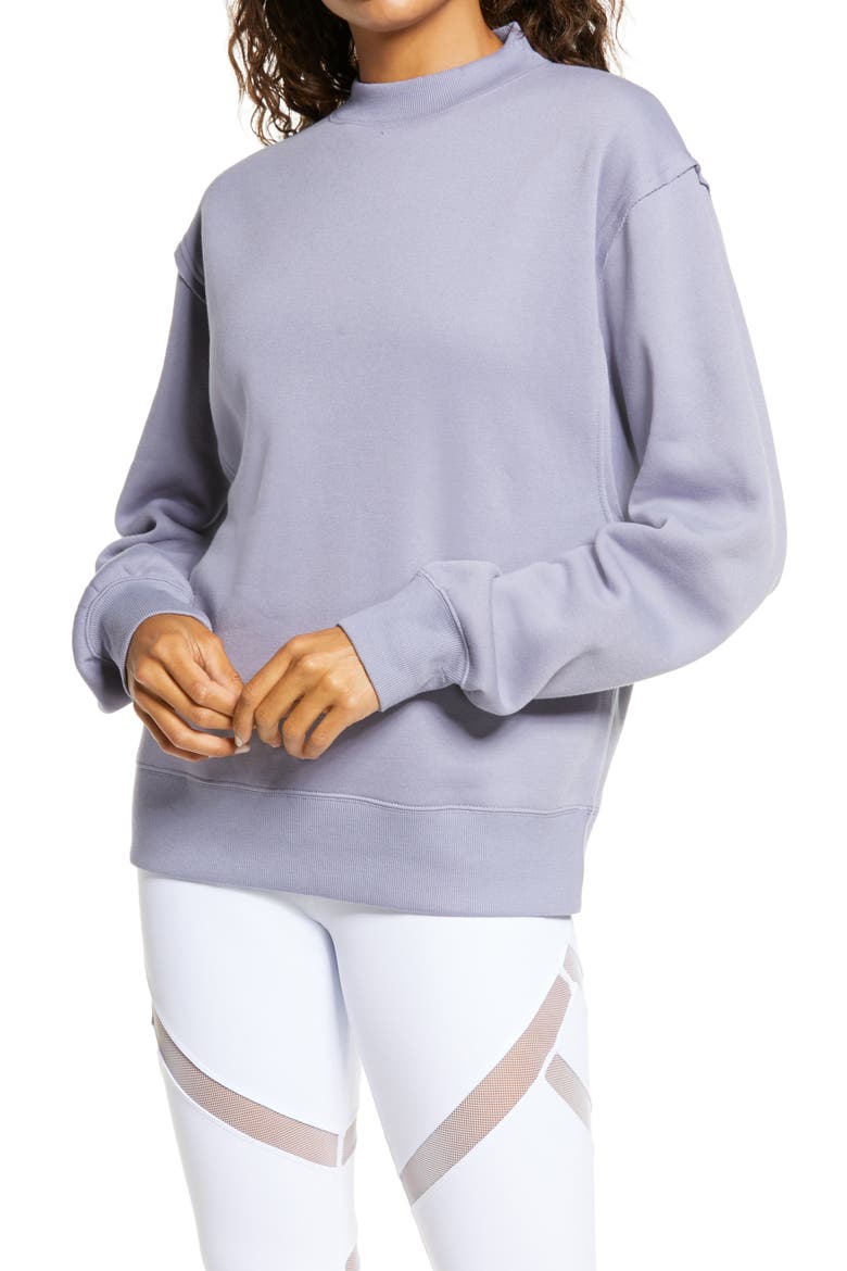 Freestyle Mock Neck Sweatshirt, Main, color, BLUE MOON