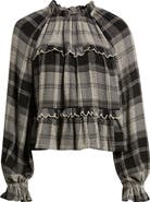 Treasure & Bond Long Sleeve Plaid Woven Shirt