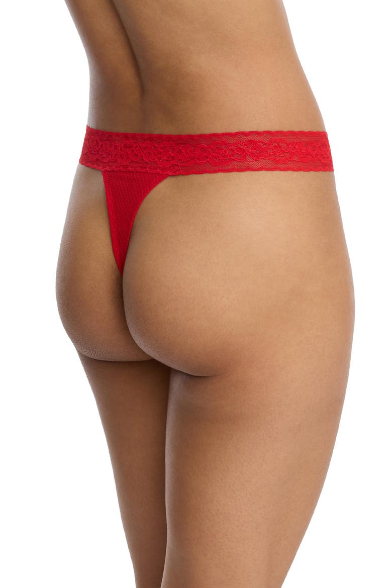 V-Front Lace Thong, Alternate, color, HOLLY