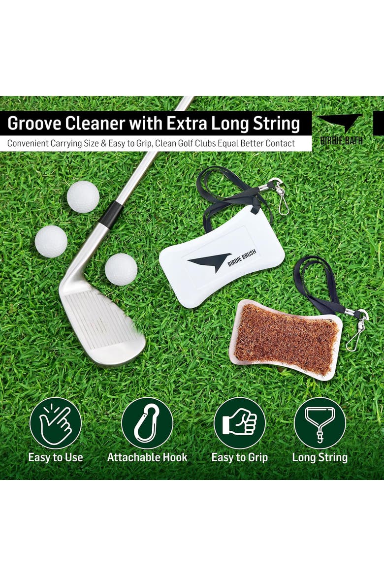 Golf Club Groove Cleaning Brush with Built in Water Spray, Alternate, color, Black
