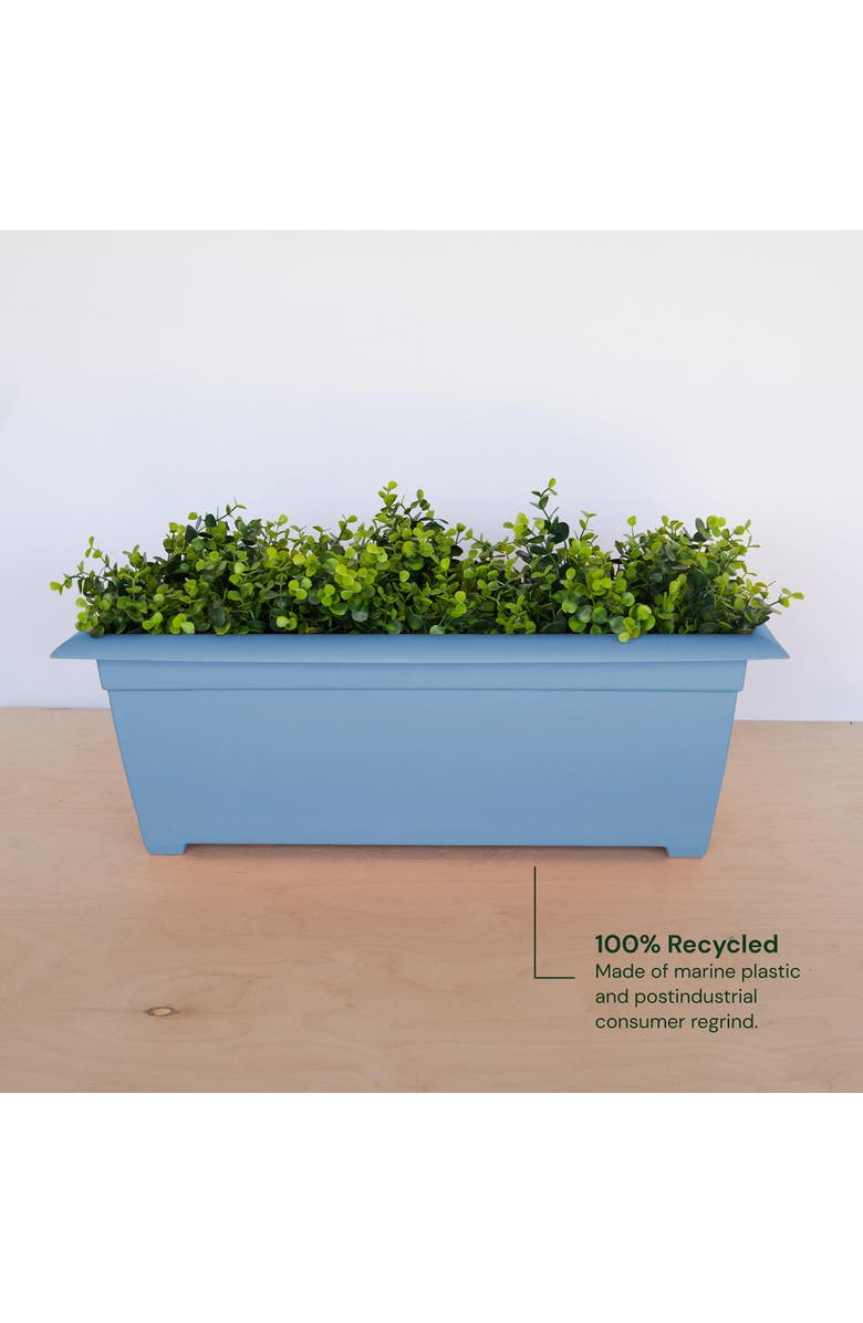 Bloem Dayton Large Window Deck Box Planter 27 Inch Blue, Alternate, color, Blue