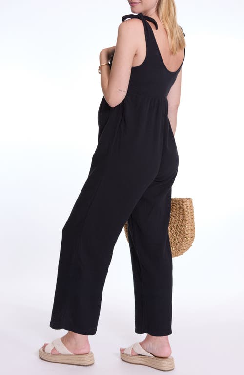 Cache Coeur Canyon Maternity And Nursing Jumpsuit In Black