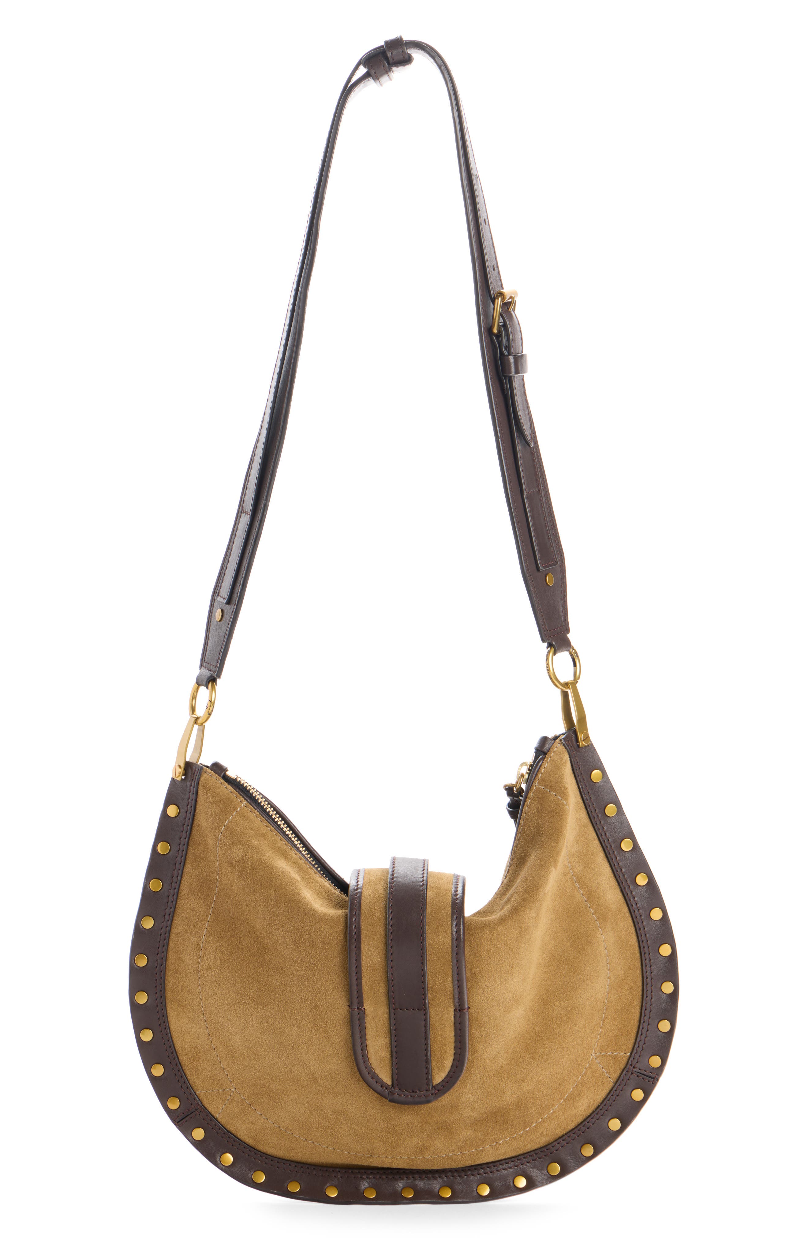Isabel Marant Oskan Moon Bag, Alternate, color, Taupe