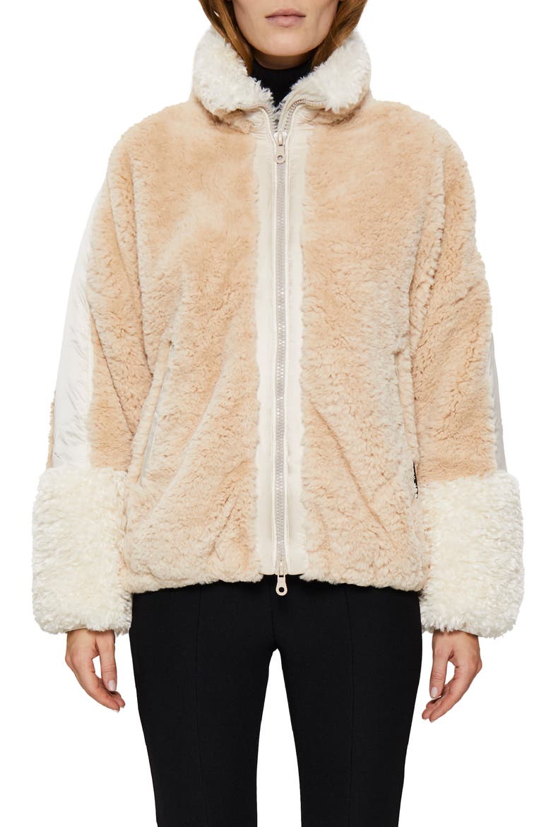 Oversize Faux Fur Jacket, Main, color, SABBIA