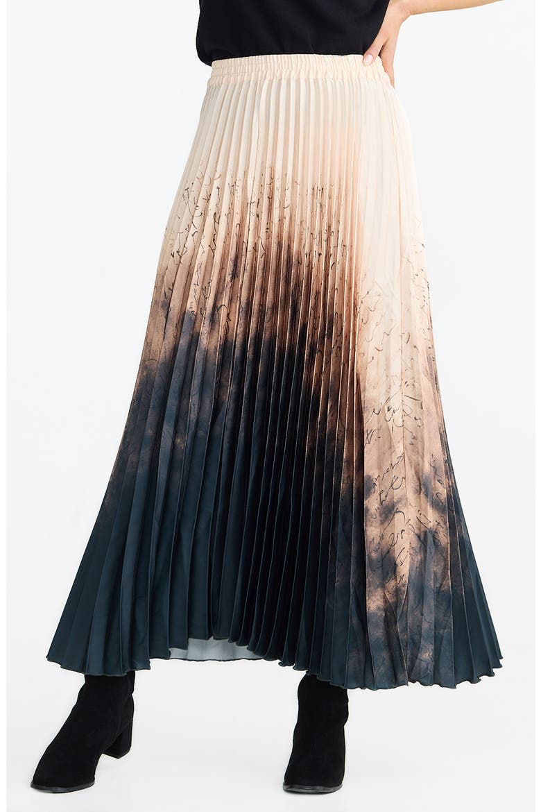 Alias Pleated Maxi Skirt, Main, color, CALLIGRAPHY