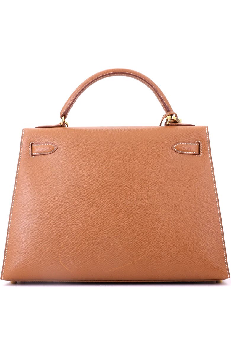 Pre-Owned Hermes Kelly Handbag Brown Courchevel with Gold Hardware 32, Alternate, color, Gold