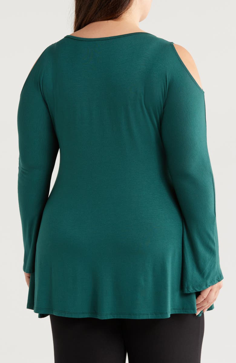 24seven Comfort Apparel Crisscross Strap Jersey Top, Alternate, color, Hunter