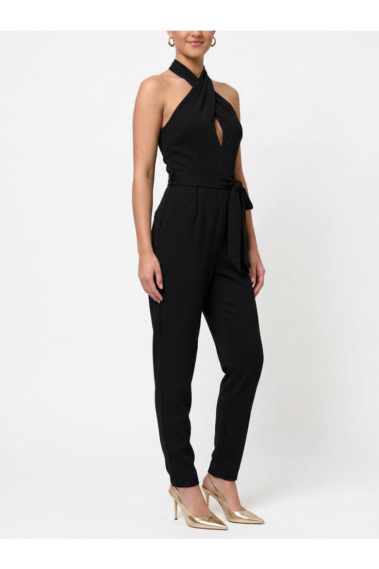 Ester Sleeveless Belted Jumpsuit, Alternate, color, Black