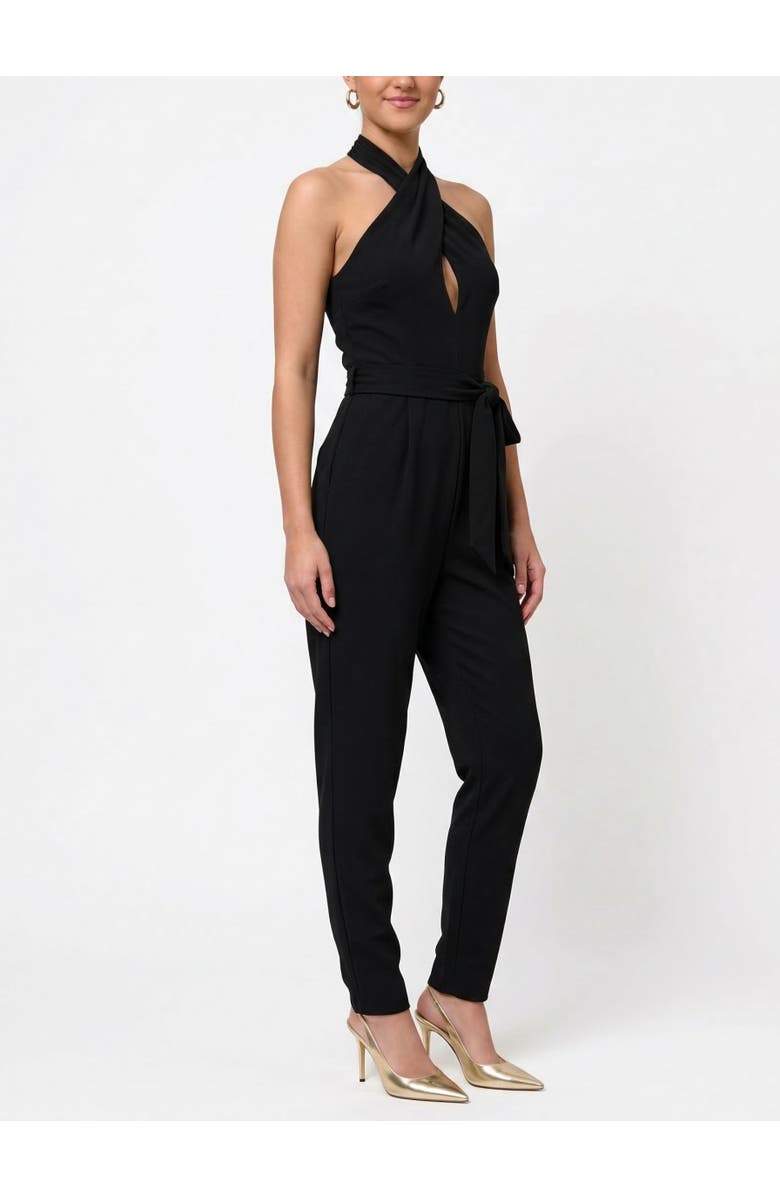 RACHEL Rachel Roy Ester Sleeveless Belted Jumpsuit, Alternate, color, Black