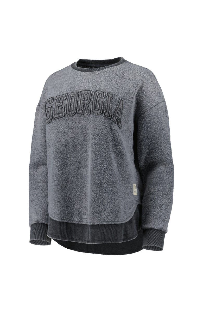 PRESSBOX Women's Pressbox Black Georgia Bulldogs Ponchoville Pullover Sweatshirt, Alternate, color, Black