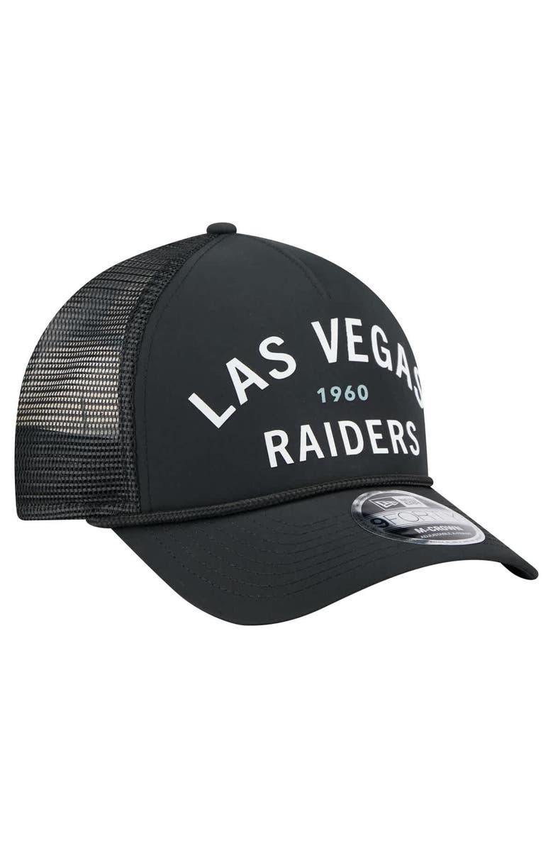 New Era Men's New Era Black Las Vegas Raiders Active Minimalist M-Crown A-Frame 9FORTY Adjustable Hat, Alternate, color, Black